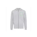 Hanorac cu gluga, Unisex, iqoniq, 2401E13820, Bumbac, Gri heather, 5XL