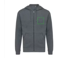   Hanorac cu gluga, Unisex, 2502E10093, iqoniq, Bumbac, Gri antracit, XXS