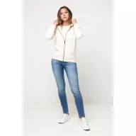   Hanorac cu gluga, Unisex, iqoniq, 2401E13850, Bumbac, Crem naturraw, 3XL