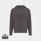 Hanorac cu gluga, casual, Unisex, iqoniq, 2410E18287, Bumbac, Gri anthracite, XXS