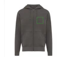   Hanorac cu gluga, casual, Unisex, iqoniq, 2410E18288, Bumbac, Gri anthracite, 3XL