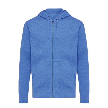 Hanorac cu gluga, Unisex, iqoniq, 2401E13854, Bumbac, Albastru heather, XL