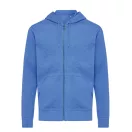 Hanorac cu gluga, Unisex, iqoniq, 2401E13854, Bumbac, Albastru heather, XL
