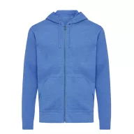   Hanorac cu gluga, Unisex, iqoniq, 2401E13854, Bumbac, Albastru heather, XL