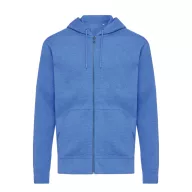   Hanorac cu gluga, Unisex, iqoniq, 2401E13856, Bumbac, Albastru heather, XXL