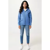   Hanorac cu gluga, unisex, 2509E17057, iqoniq, 61x47x1 cm, Bumbac, Albastru heather, XXS