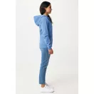 Hanorac cu gluga, unisex, 2509E17057, iqoniq, 61x47x1 cm, Bumbac, Albastru heather, XXS