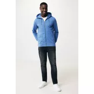   Hanorac cu gluga, unisex, 2509E17057, iqoniq, 61x47x1 cm, Bumbac, Albastru heather, XXS