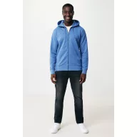   Hanorac cu gluga, unisex, 2509E17057, iqoniq, 61x47x1 cm, Bumbac, Albastru heather, XXS
