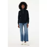   Bluza unisex, 2509E17077, iqoniq, 83x80x1 cm, Bumbac, Negru, 5XL