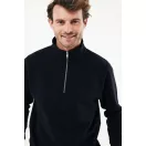 Bluza unisex, 2509E17078, iqoniq, 74x59x1 cm, Bumbac, Negru, L