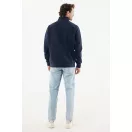 Bluza unisex, 2509E17114, iqoniq, 74x59x1 cm, Bumbac, Albastru navy, L