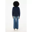 Bluza unisex, 2509E17114, iqoniq, 74x59x1 cm, Bumbac, Albastru navy, L