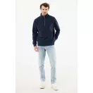 Bluza unisex, 2509E17118, iqoniq, 64x50x1 cm, Bumbac, Albastru navy, XS