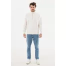 Bluza unisex, 2509E17100, iqoniq, 61x48x1 cm, Bumbac, Crem, XXS