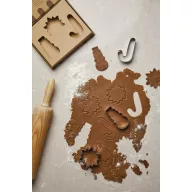   Set 3 forme pentru prajituri, 2401E16559, Vinga, 20x16.5x3 cm, Otel, Gri