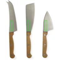   Set 3 cutite branza, 2410E24826, Vinga, 28.5 x 19.2 x 2.7 cm, Otel, Verde