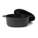 Oala 4 L, 2410E24592, Vinga, 34 x 21 x 14 cm, Fier, Negru