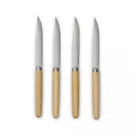  Set 4 cutite de carne, 2401E16671, Vinga, 22x1.5x1.5 cm, Otel, Lemn, Argintiu