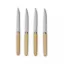 Set 4 cutite de carne, 2401E16671, Vinga, 22x1.5x1.5 cm, Otel, Lemn, Argintiu