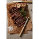 Set 4 cutite de carne, 2401E16671, Vinga, 22x1.5x1.5 cm, Otel, Lemn, Argintiu