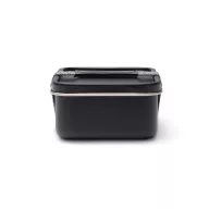   Caserola pentru alimente, 750 ml, Vinga, 2601E14779, 16.7x12.3x5.6 cm, Otel, Poliester, Negru