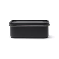   Caserola pentru alimente, 750 ml, Vinga, 2601E14779, 16.7x12.3x5.6 cm, Otel, Poliester, Negru