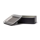 Caserola pentru alimente, 750 ml, Vinga, 2601E14779, 16.7x12.3x5.6 cm, Otel, Poliester, Negru