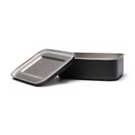   Caserola pentru alimente, 750 ml, Vinga, 2601E14779, 16.7x12.3x5.6 cm, Otel, Poliester, Negru