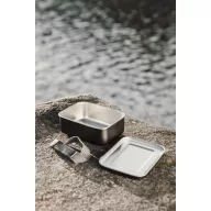   Caserola pentru alimente, 750 ml, Vinga, 2601E14779, 16.7x12.3x5.6 cm, Otel, Poliester, Negru