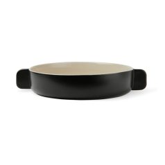   Tava rotunda pentru cuptor, 2401E16632, Vinga, 32.7x22x6 cm, Gresie, Negru