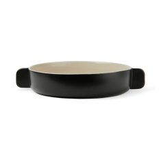   Tava rotunda pentru cuptor, 2401E16632, Vinga, 32.7x22x6 cm, Gresie, Negru