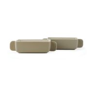   Set 2 boluri mici pentru cuptor, 2401E16629, Vinga, 17x8x4.7 cm, Gresie, Gri