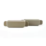   Set 2 boluri mici pentru cuptor, 2401E16629, Vinga, 17x8x4.7 cm, Gresie, Gri