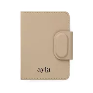   Husa pentru pasaport cu localizare, Vinga, 2610E18204, 10.8x2x14 cm, Poliuretan, ABS, Bej Greige