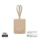 Eticheta bagaj, Vinga, 2610E17424, 8.5x1x9.8 cm, Poliuretan, ABS, Bej Greige