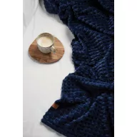   Patura 2401E16539, Vinga, 170x130x0.5 cm, Poliester, Poliuretan, Albastru navy