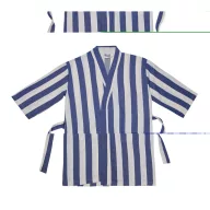   Halat de baie, Unisex, 2502E14094, Vinga, Bumbac, Poliester, Albastru, XL
