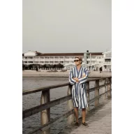   Halat de baie, Unisex, 2502E14094, Vinga, Bumbac, Poliester, Albastru, XL