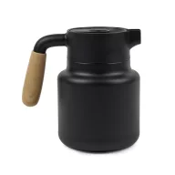   Cana termos, 1200 ml, 2502E16394, Vinga, 18.7 x 13 x 18.5 x ⌀13 cm, Otel, Negru