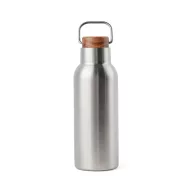   Termos 580 ml, 2401E16551, Vinga, 22xØ7.5 cm, Otel, Lemn, Argintiu