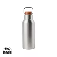   Termos 580 ml, 2401E16551, Vinga, 22xØ7.5 cm, Otel, Lemn, Argintiu