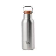   Termos 580 ml, 2401E16551, Vinga, 22xØ7.5 cm, Otel, Lemn, Argintiu