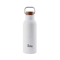   Termos 580 ml, 2401E16552, Vinga, 22xØ7.5 cm, Otel, Lemn, Alb