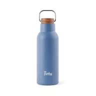   Termos 580 ml, 2401E16548, Vinga, 22xØ7.5 cm, Otel, Lemn, Albastru