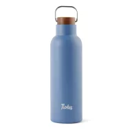   Termos 800 ml, 2401E16554, Vinga, 25.8xØ8 cm, Otel, Lemn, Albastru