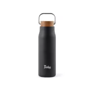   Termos 300 ml, 2401E16541, Vinga, 18.6xØ6 cm, Otel, Lemn, Negru