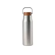   Termos 300 ml, 2401E16545, Vinga, 18.6xØ6 cm, Otel, Lemn, Argintiu
