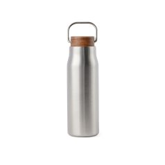   Termos 300 ml, 2401E16545, Vinga, 18.6xØ6 cm, Otel, Lemn, Argintiu