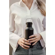   Sticla termos, Vinga, 2610E19368, 600 ml, Cu maner, 22.4xØ7.8 cm, Otel inoxidabil, Polipropilena, Negru